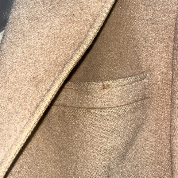 Vintage Michael/Sterns Camel Blazer Jacket Wooden Button Sport Coat Men's 43 - Picture 8 of 8